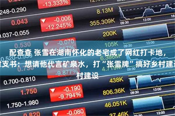 配查查 张雪在湖南怀化的老宅成了网红打卡地，村支书：想请他代言矿泉水，打“张雪牌”搞好乡村建设